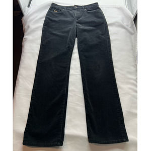 Vintage AMERICAN LIVING By‎ Ralph Lauren Corduroy Black Classic Straight Pants 8